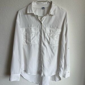 Old Navy Women's White Button Down Shirt